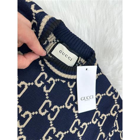 blusa de frio gucci|Blusa de gabardina de algodón con GG .